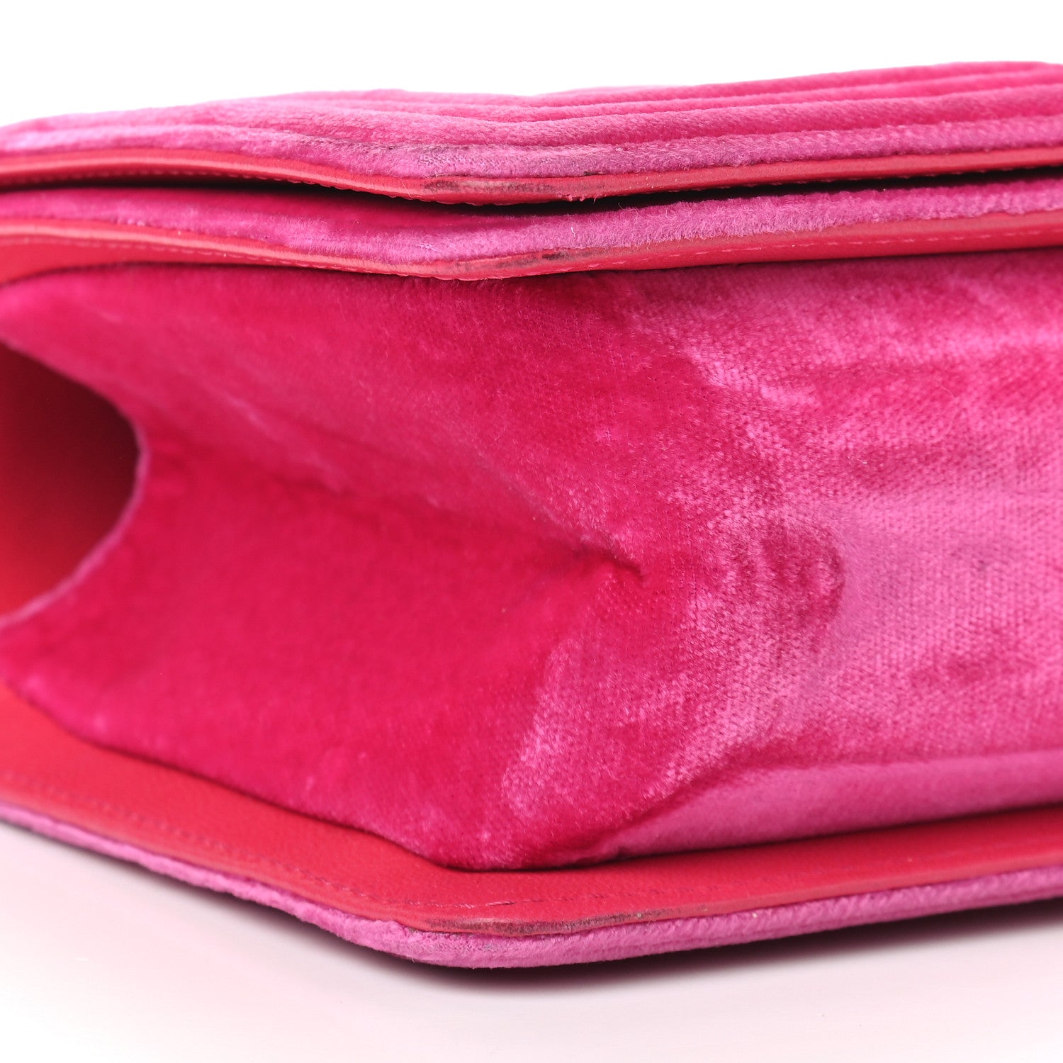 Chanel Velvet Quilted Medium Boy Flap Fuchsia 8 of 14