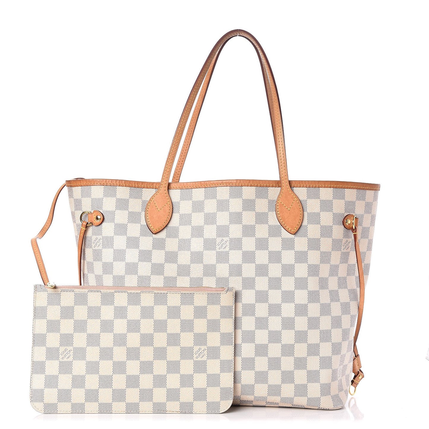 Damier Azur Neo Neverfull MM Rose Ballerine