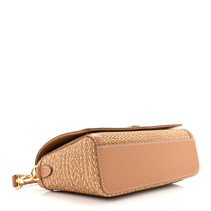 Burberry Raffia Calfskin TB Note Crossbody Bag Natural 4 of 10