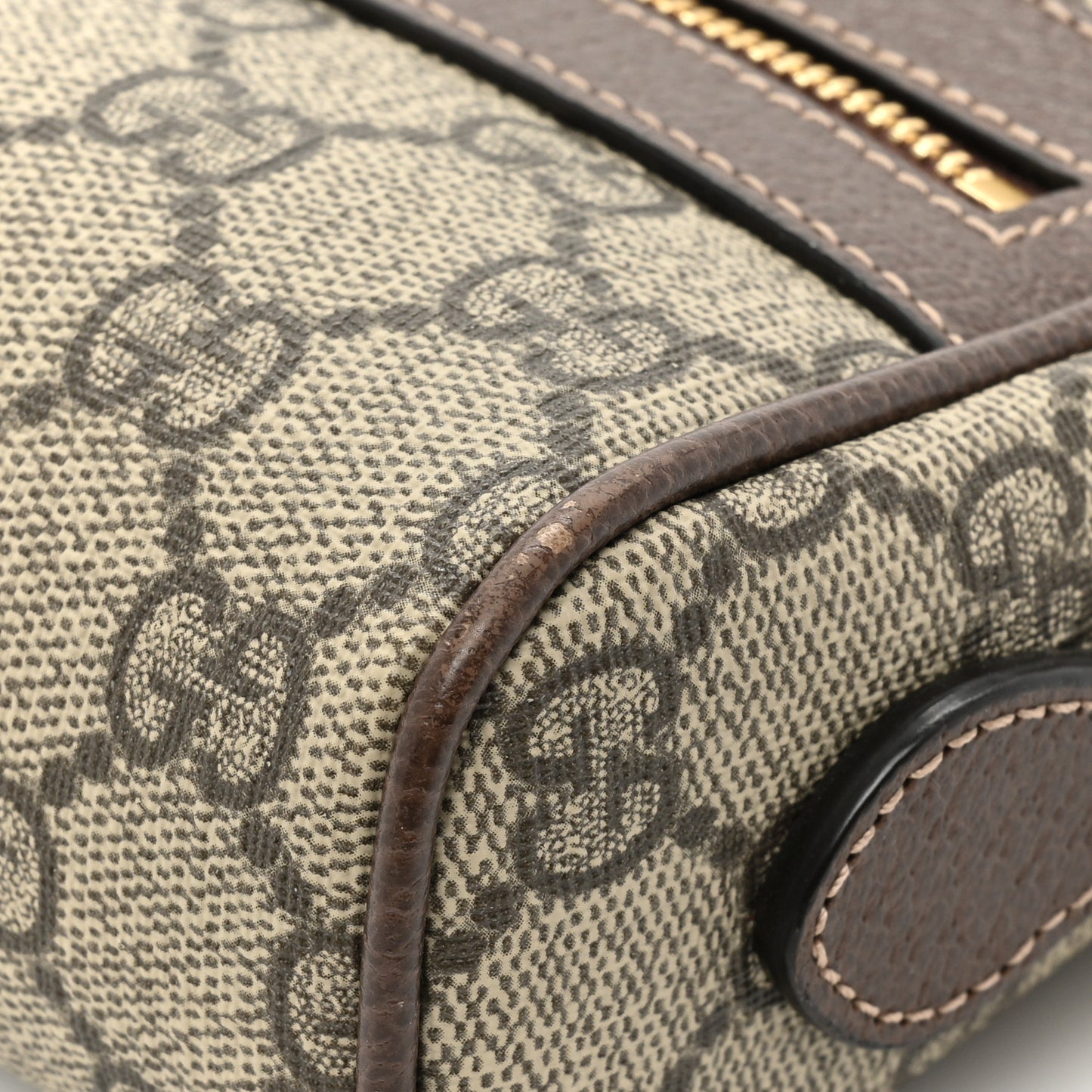 GG Supreme Monogram Web Mini Ophidia Shoulder Bag Brown