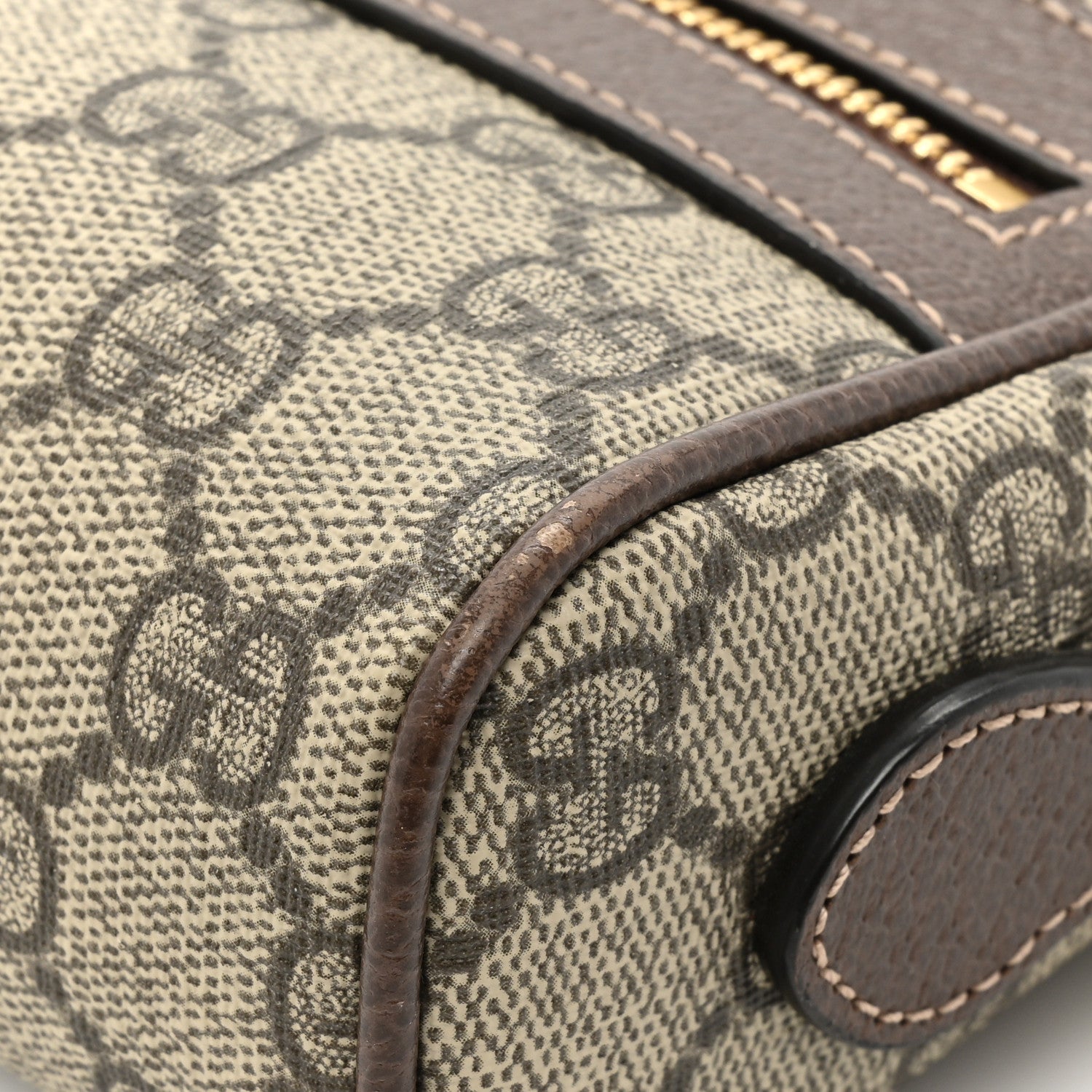 Gucci GG Supreme Monogram Web Mini Ophidia Shoulder Bag Brown 14 of 17