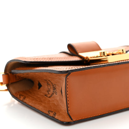 MCM Visetos Monogram Mini Tracy Crossbody Bag Cognac 8 of 9