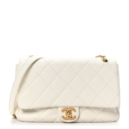 Chanel Caviar Quilted Mini Flap White 1 of 10
