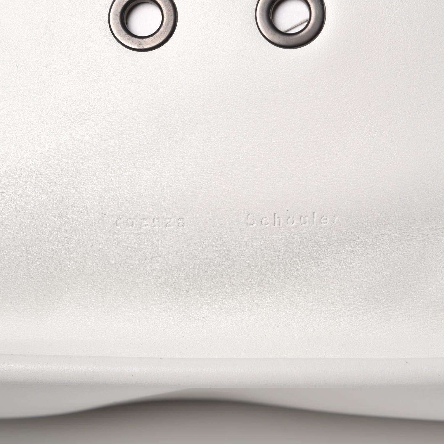 Proenza Schouler Soft Calf Medium Grommet Studded Tote White 10 of 11