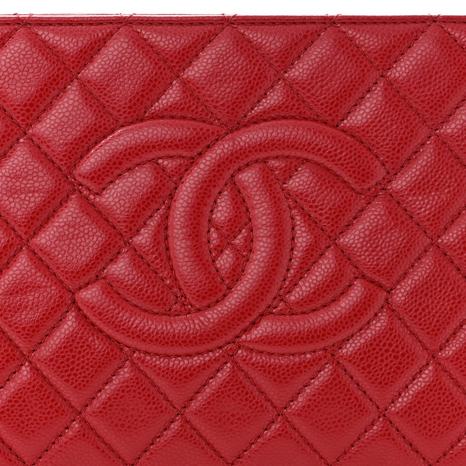 Chanel Caviar Quilted CC Large Dark Red 8 of 11