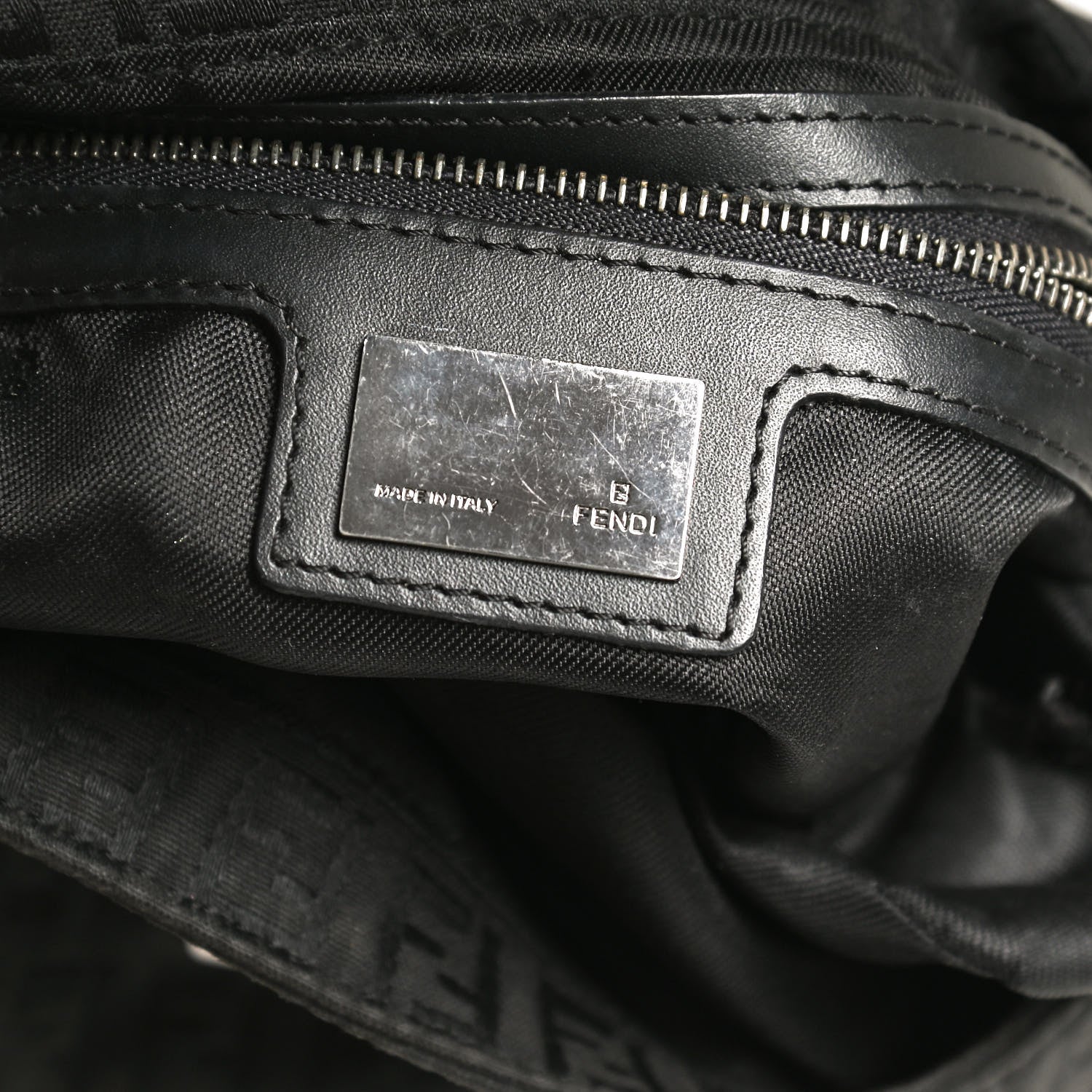 Fendi Zucchino Baguette Black 6 of 12