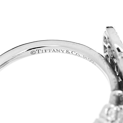 Tiffany Platinum Diamond Paper Flowers Mixed Cluster Ring 52 6 5 of 6