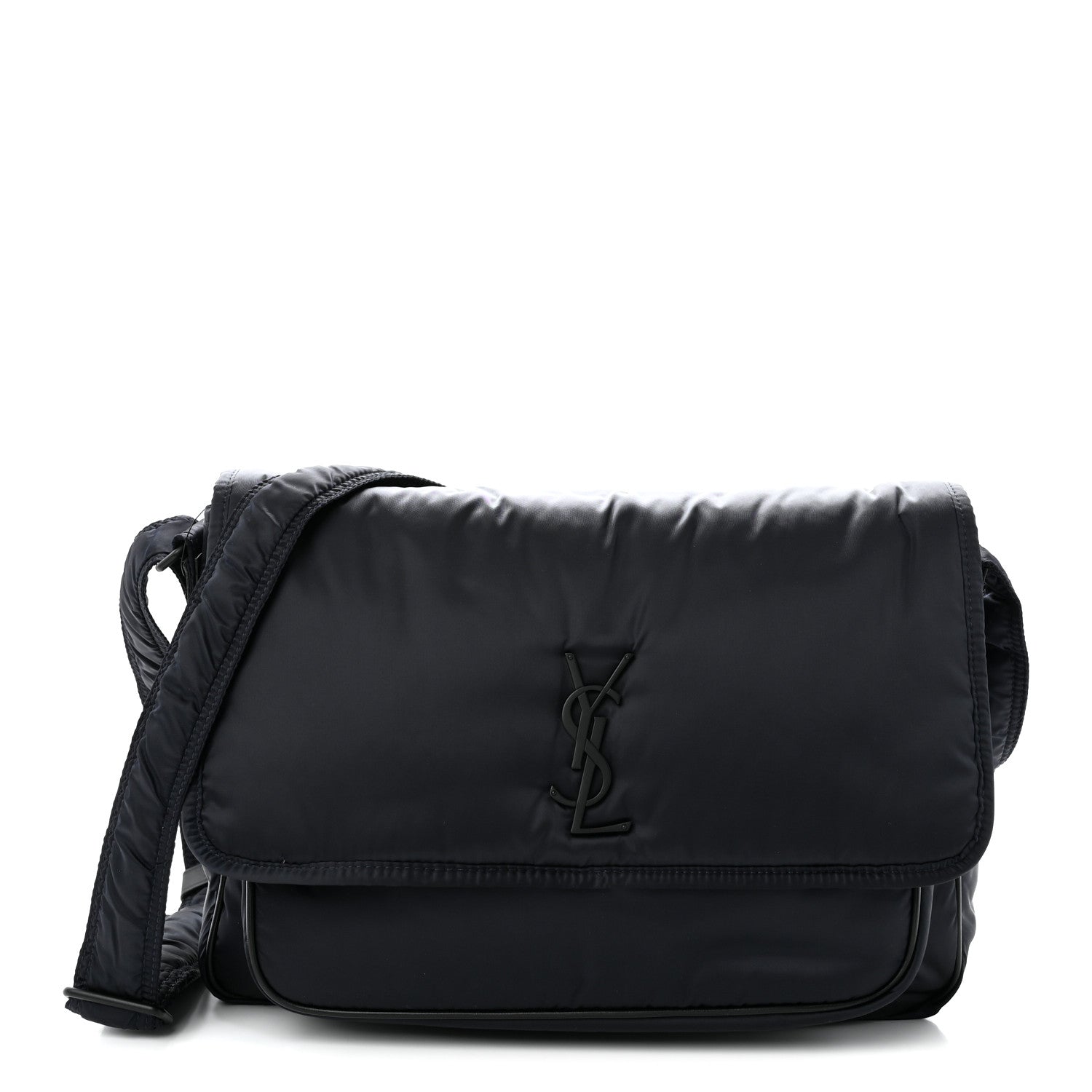 Saint Laurent Econyl Nylon Niki Messenger Blueberry Black 1 of 11