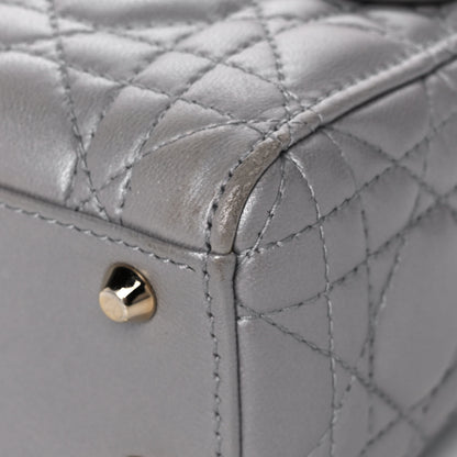 Christian Dior Metallic Lambskin Cannage Mini Lady Dior Grey 11 of 20