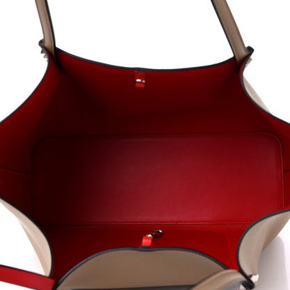 Christian Louboutin Calfskin Empire Large Cabarock Spikes Tote Fennec 5 of 11