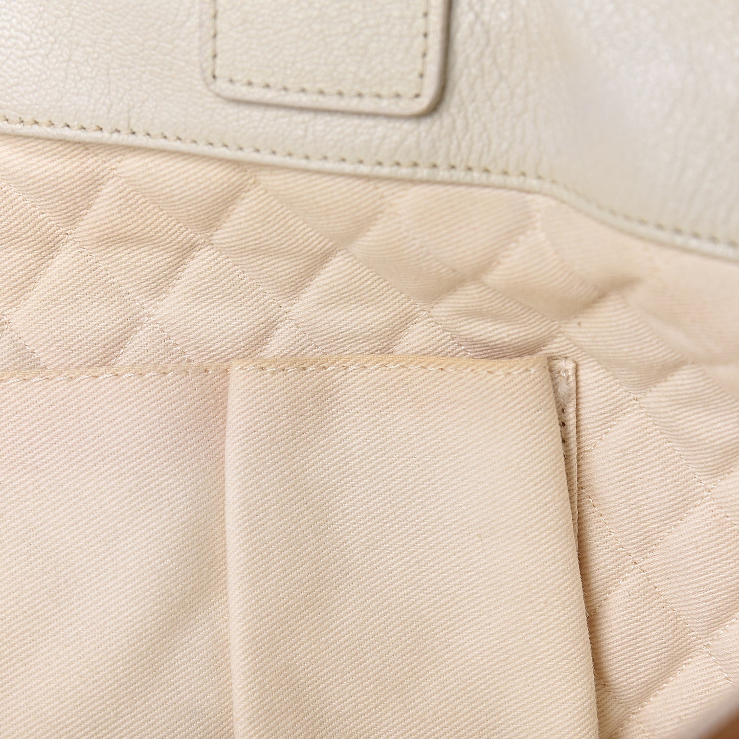 Goatskin Perforated Large CC Tote White