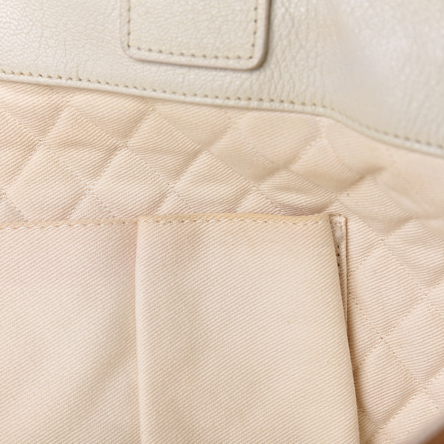 Chanel Goatskin Perforated Large CC Tote White 10 of 22