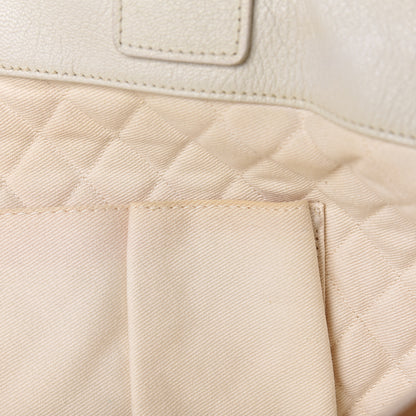 Chanel Goatskin Perforated Large CC Tote White 10 of 22