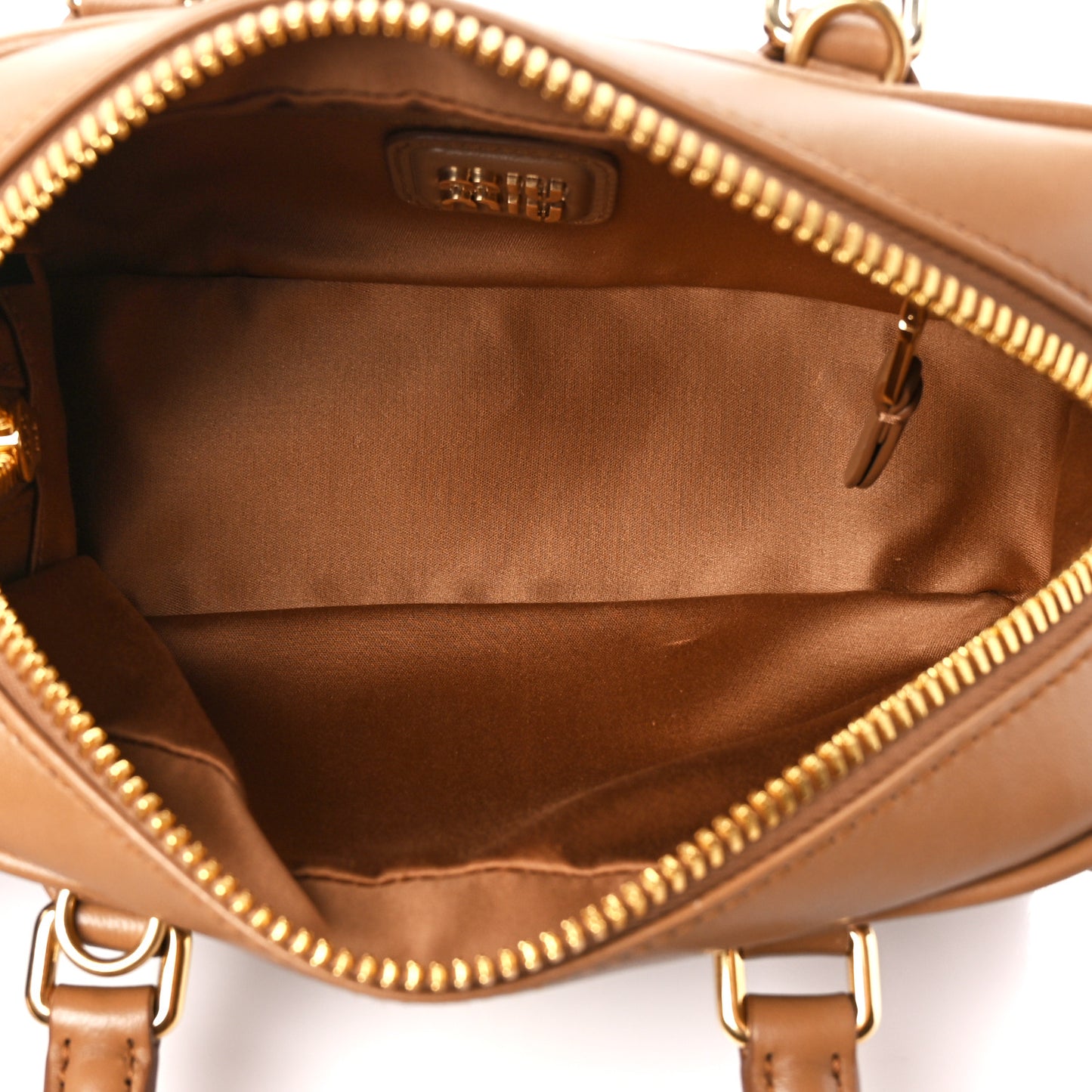 Nappa Matelasse Regular Arcadie Top Handle Bag Caramel