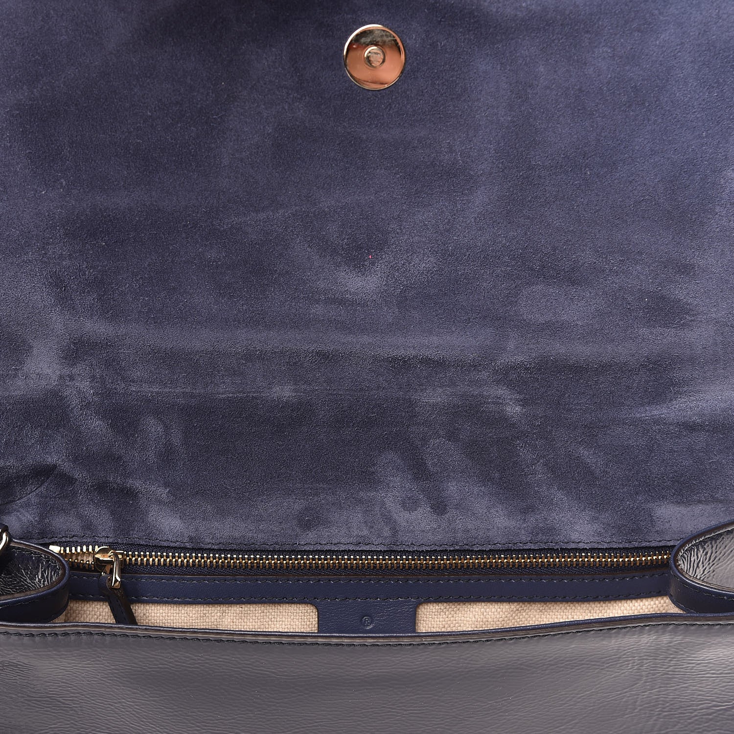 Gucci Soft Patent Medium Soho Clutch Uniform Blue 8 of 12