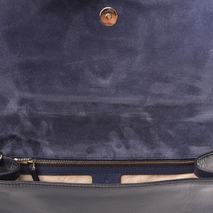 Gucci Soft Patent Medium Soho Clutch Uniform Blue 8 of 12