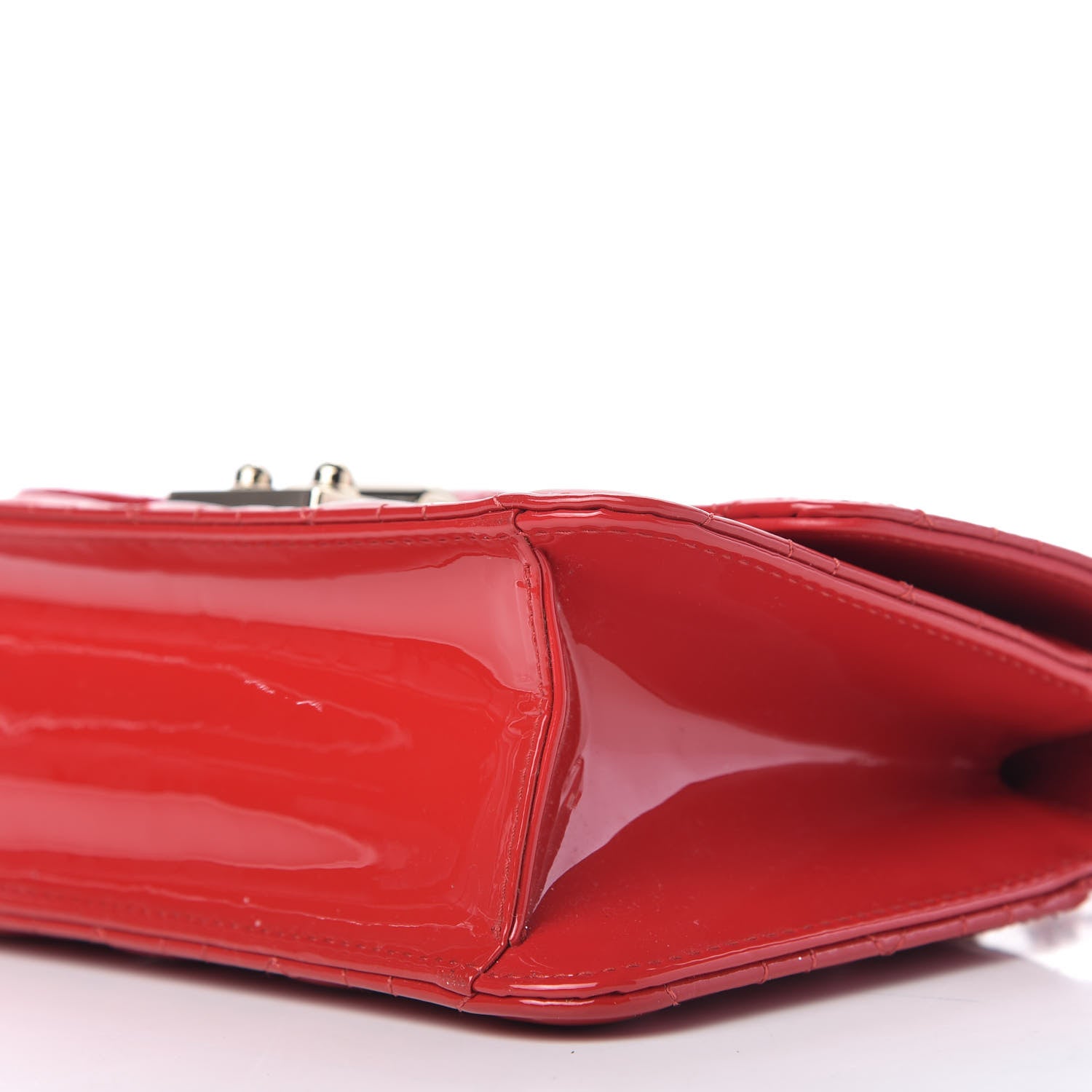 Christian Dior Patent Cannage Miss Dior Promenade Pouch Red 7 of 11