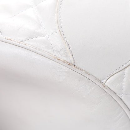 Burberry Calfskin Quilted Bucket Shoulder Bag White 12 of 18