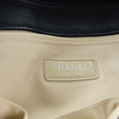 Chanel Washed Lambskin Quilted Chain Around Maxi Flap Dark Navy Blue 6 of 8