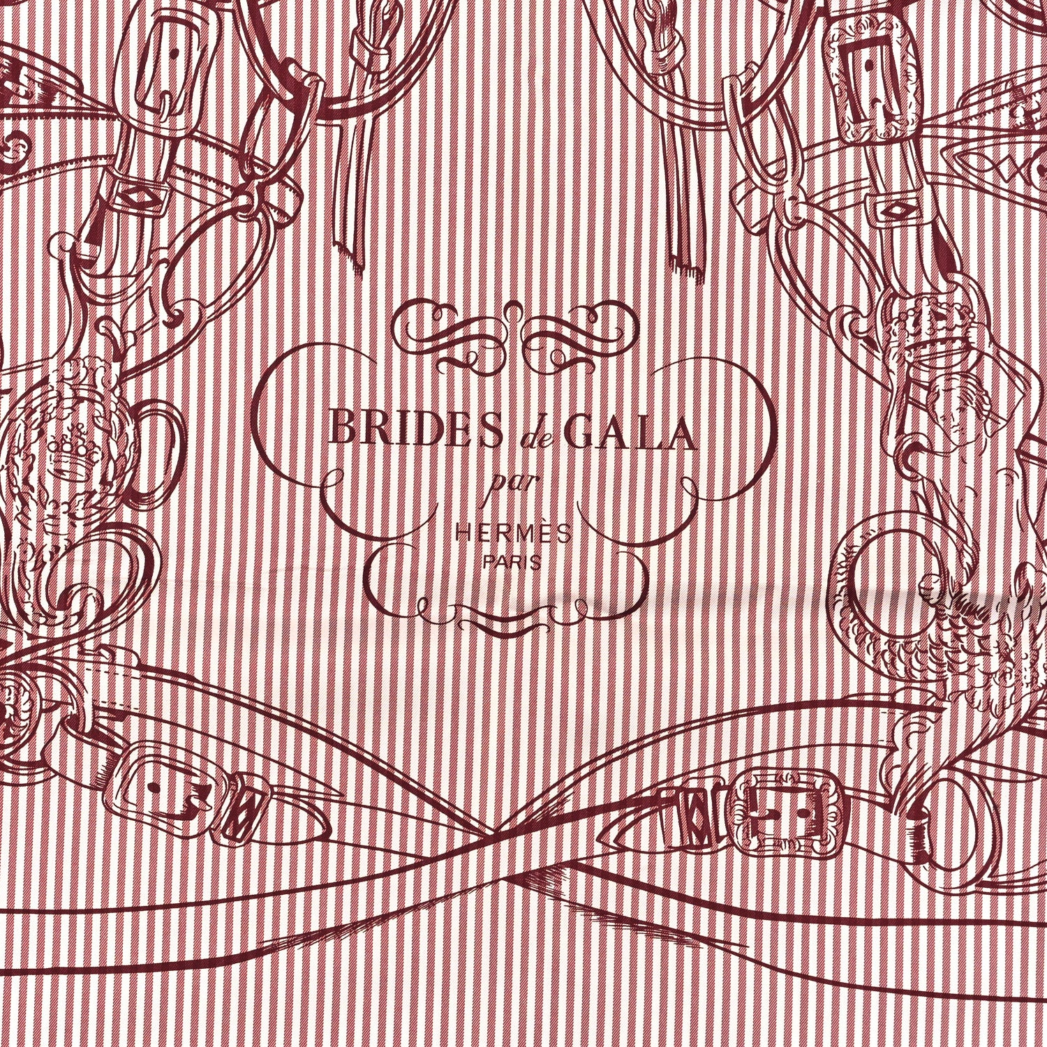 Hermes Silk Carre Eyeliner Brides De Gala Scarf 90 2 of 3