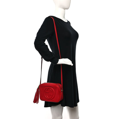 Gucci Pebbled Calfskin Small Soho Disco Bag Tabasco Red 2 of 13