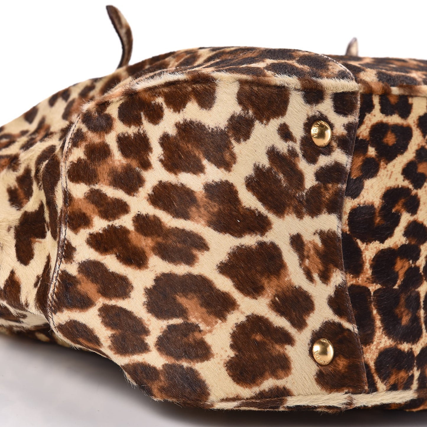 Calf Hair Leopard Print Frame Bag