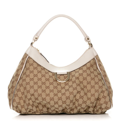 Gucci Monogram Large D Gold Ring Hobo Off White 1 of 6