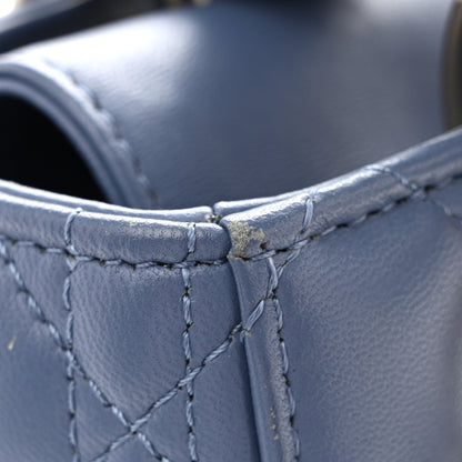 Christian Dior Lambskin Cannage Small My ABCDior Lady Dior Denim Blue 14 of 15