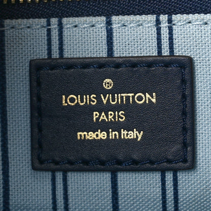Louis Vuitton Raffia Calfskin Monogram Giant Onthego MM Blue 6 of 8