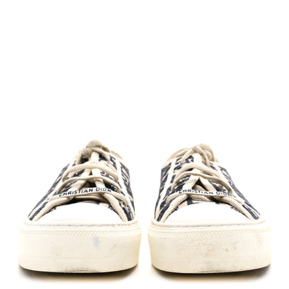 Christian Dior Canvas Oblique Walk'N'Dior Low Top Sneakers 40 Deep Blue 3 of 9