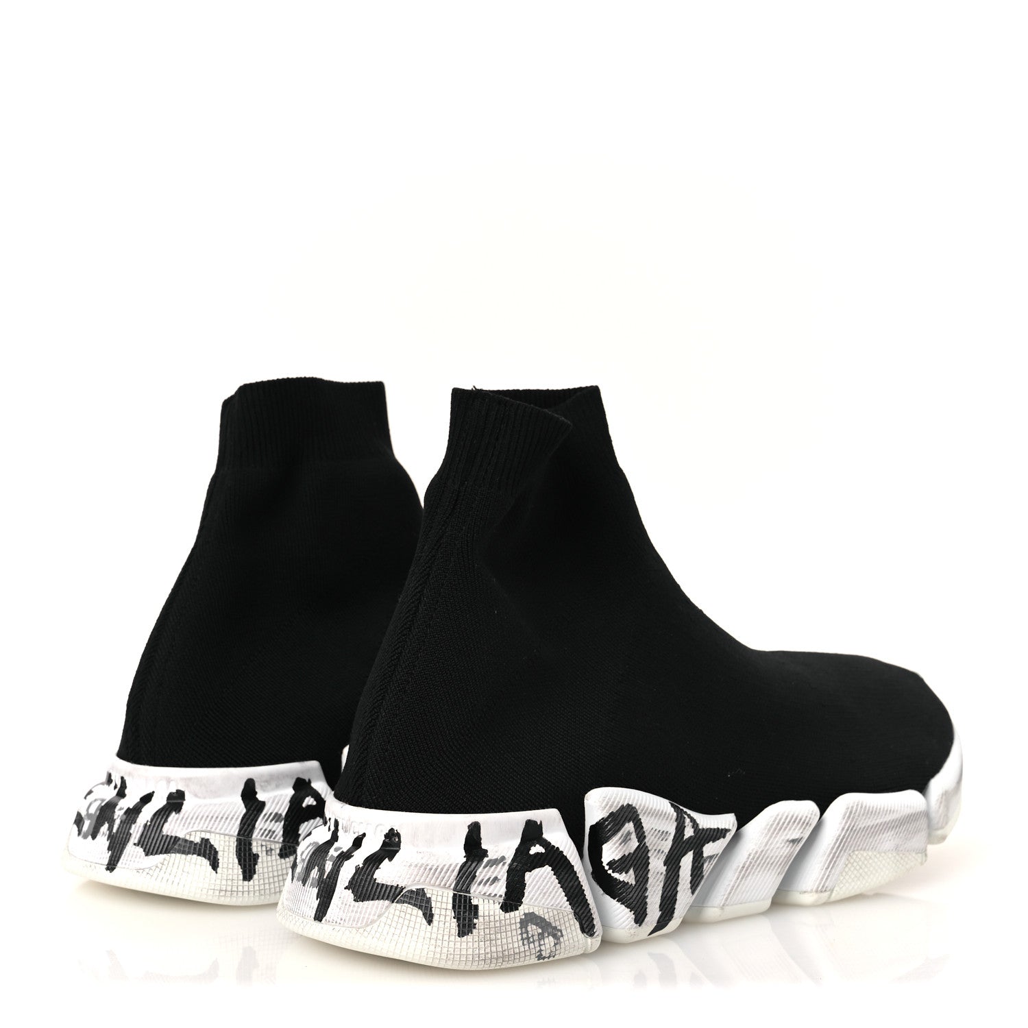 Balenciaga Technical 3D Recycled Knit Grafitti Speed 2.0 Sneakers 45 White 5 of 11