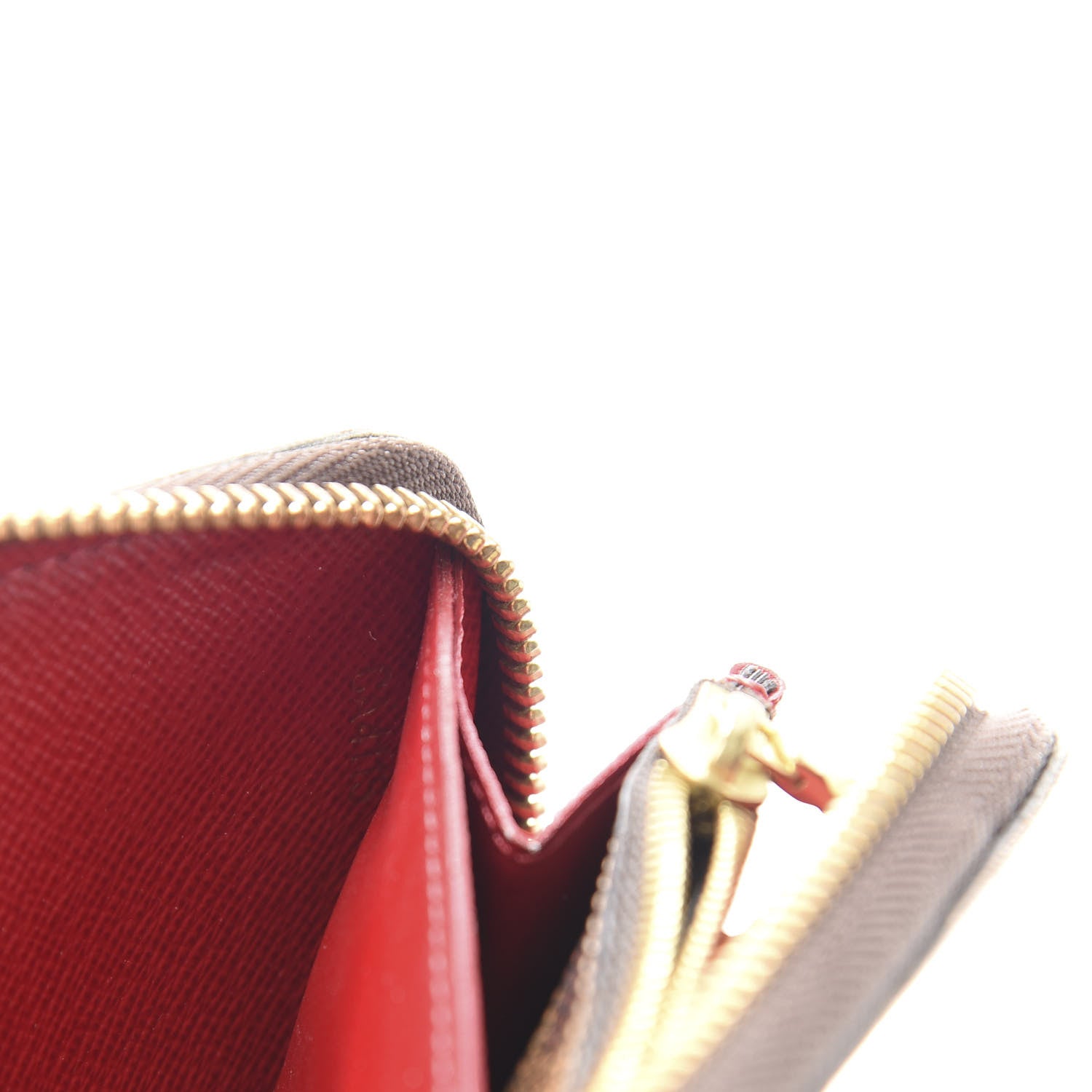Louis Vuitton Damier Ebene Clemence Wallet Cherry 7 of 9