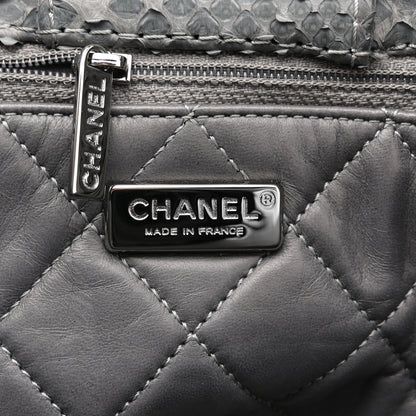Chanel Snakeskin Executive Cerf Shopper Tote Grey 6 of 12