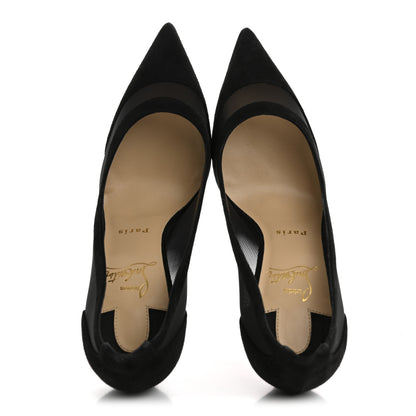 Christian Louboutin Veau Velours Rete Galativi 100 Pumps 38.5 Black 2 of 8