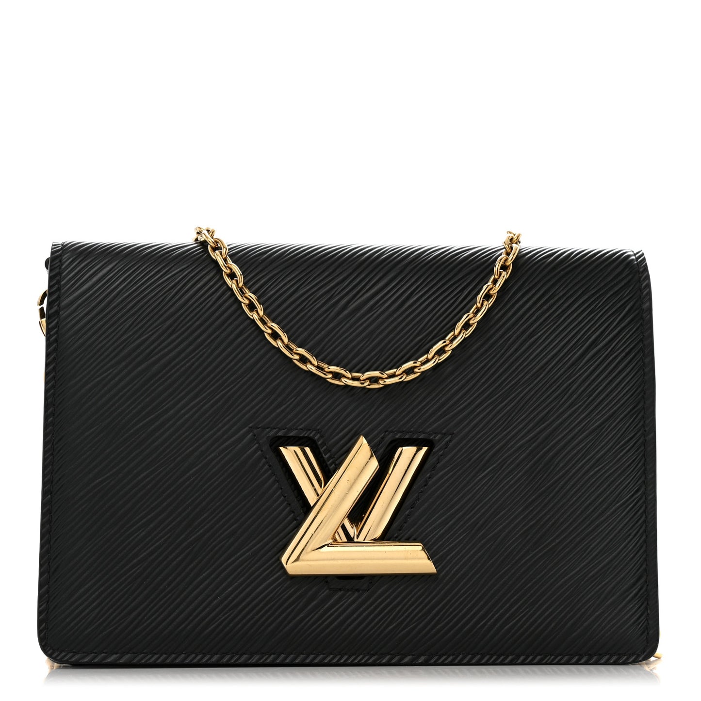 Epi Twist Belt Chain Wallet Black