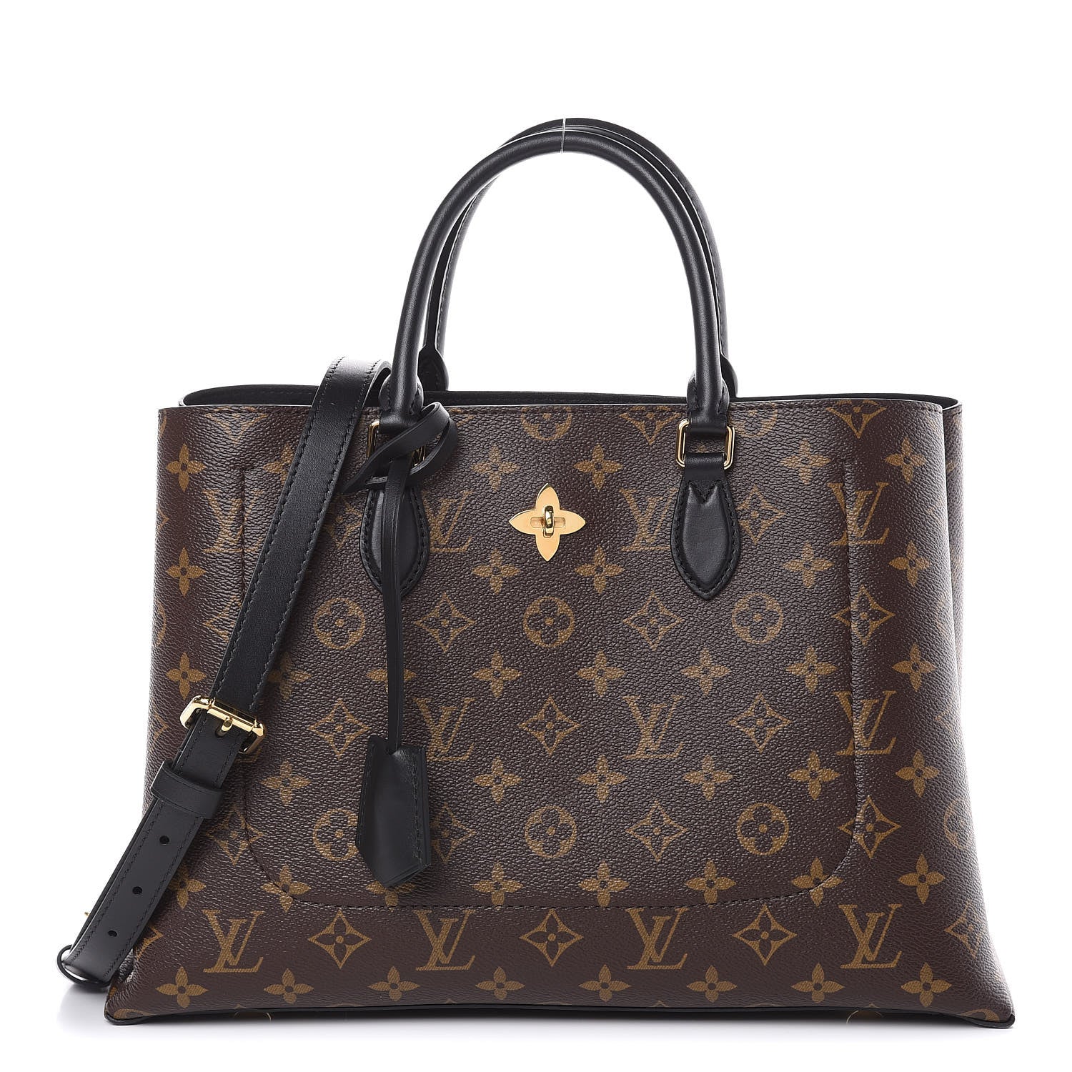 Louis Vuitton Monogram Flower Tote Black 1 of 8