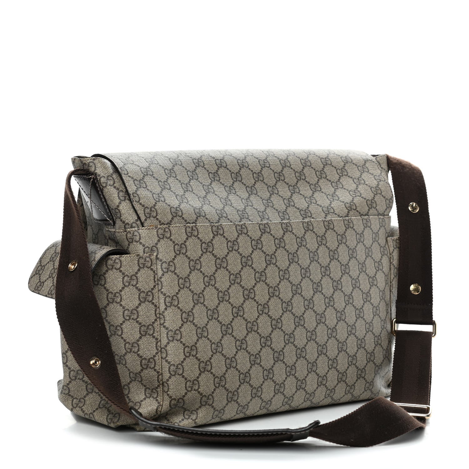 Gucci GG Plus Monogram Messenger Diaper Bag Dark Brown 2 of 4
