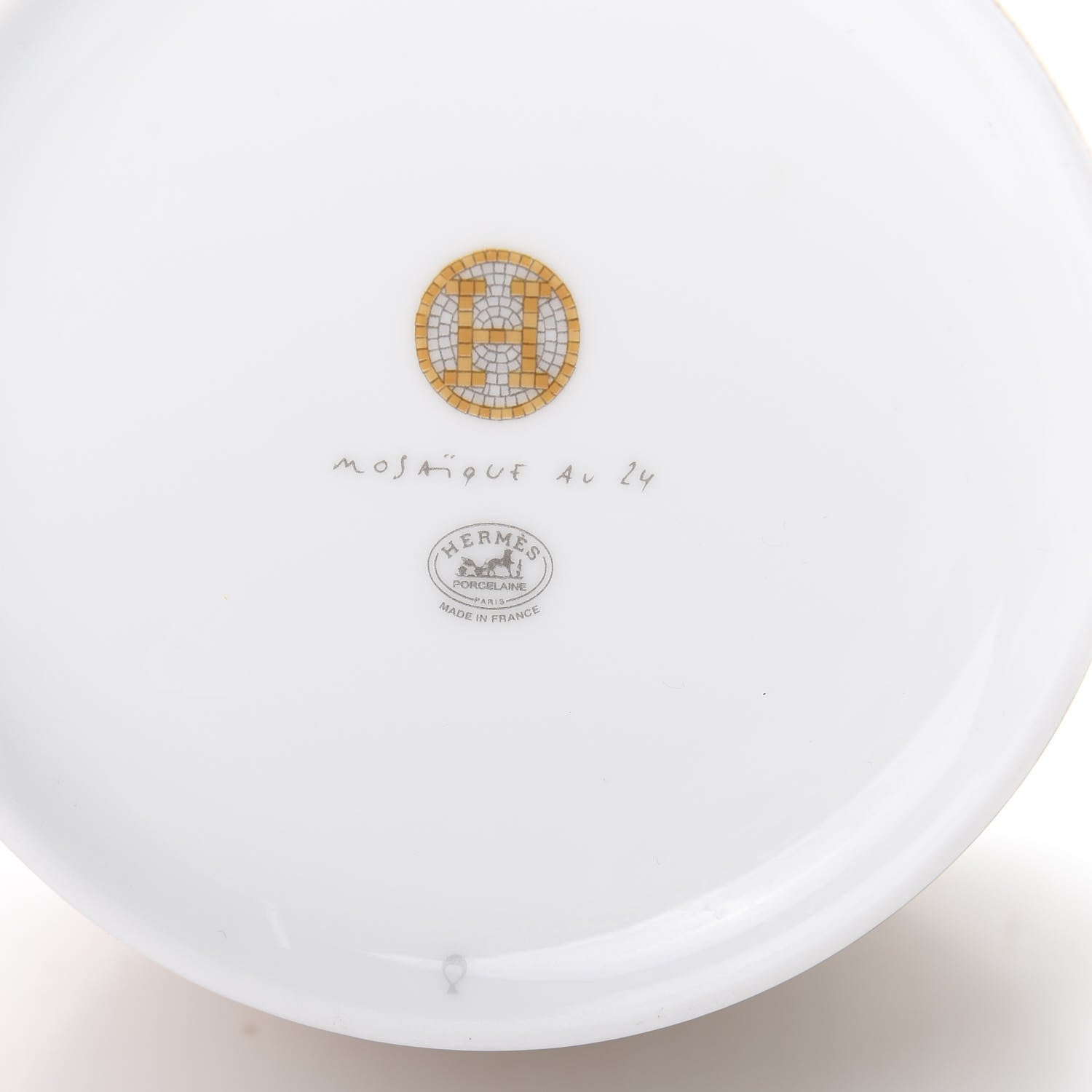 Hermes Porcelain Mosaique Au 24 Gold Breakfast Cup and Saucer 7 of 9