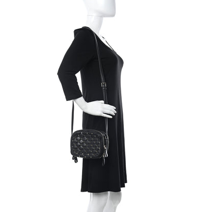Valentino Garavani Nappa Rockstud Spike Double Zip Camera Crossbody Bag Black 2 of 12