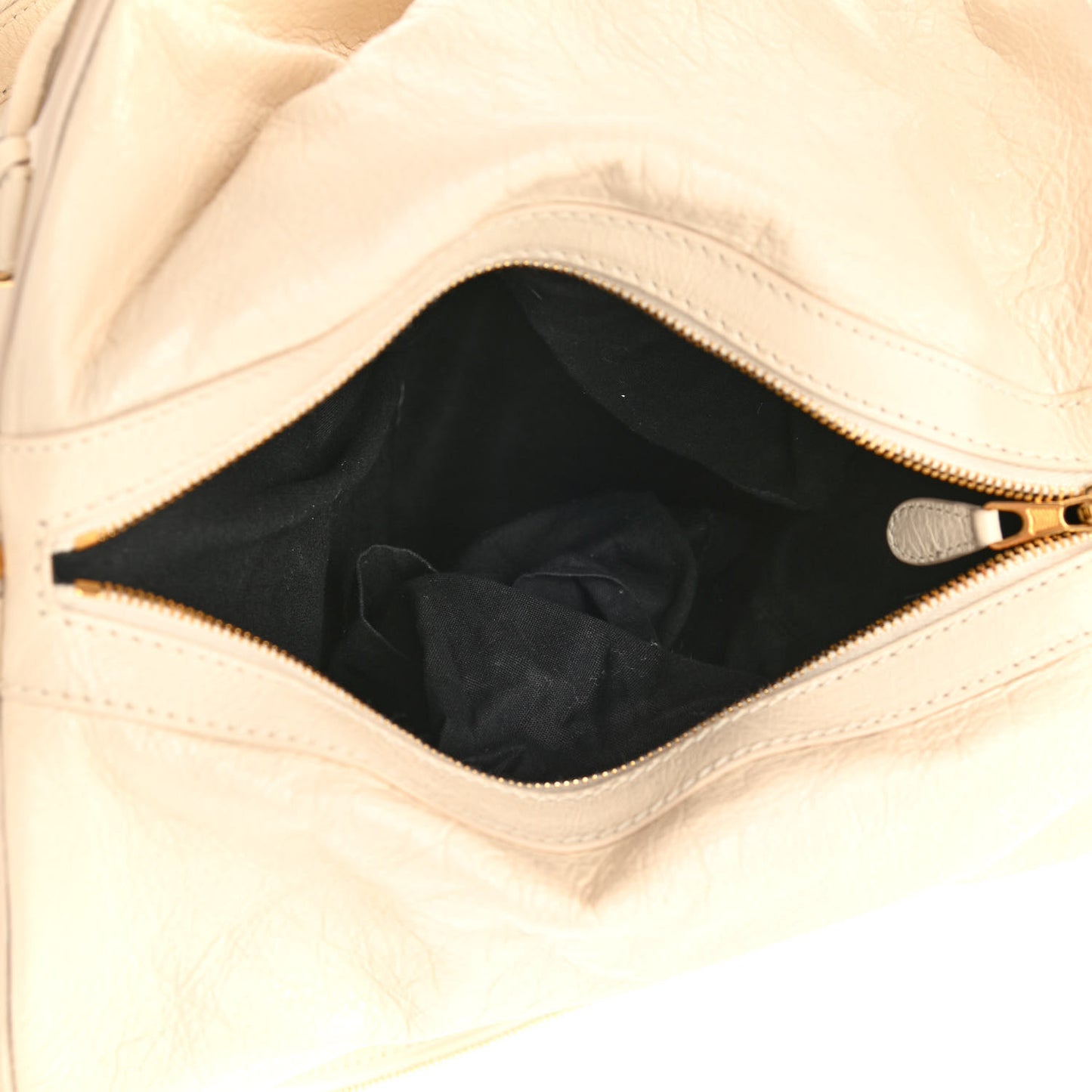 Agneau Giant 12 Gold Hardware Zip Traveler Backpack Blanc Creme Light Craie