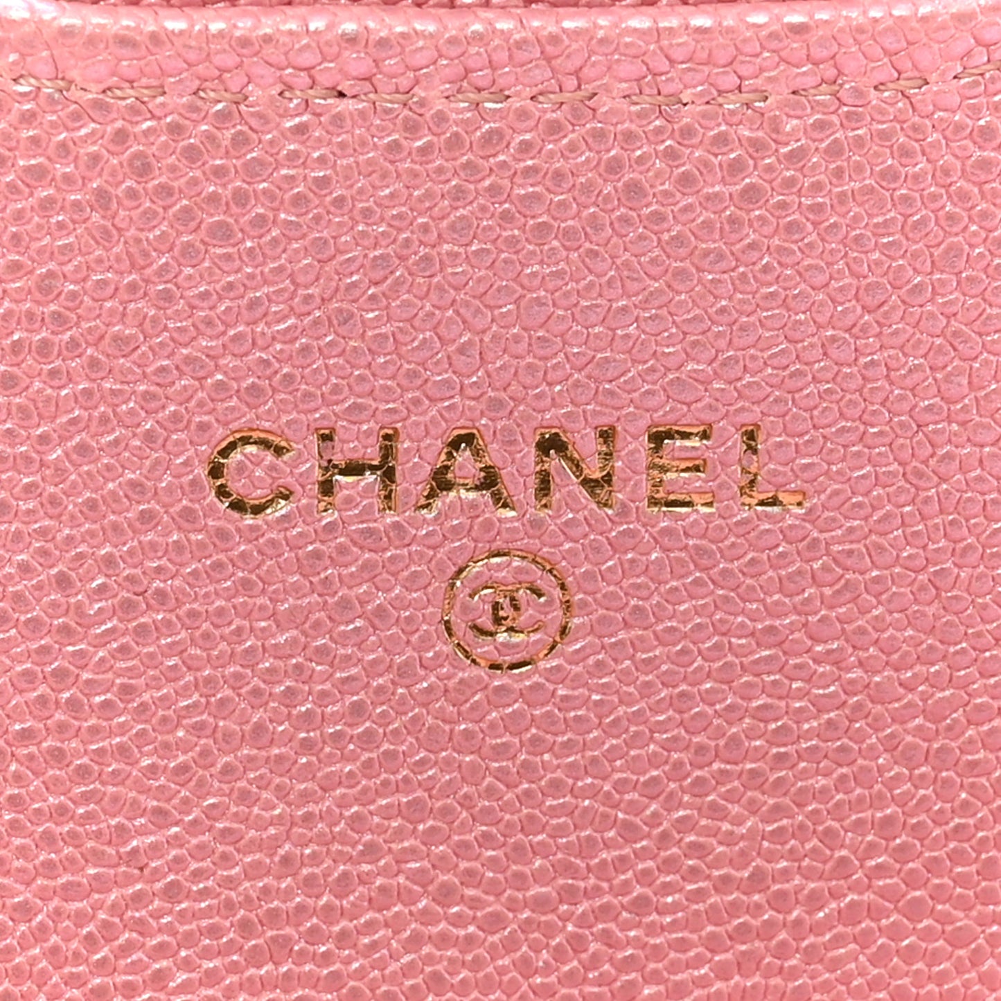 Iridescent Caviar Quilted Long Gusset Flap Wallet Rose Pink