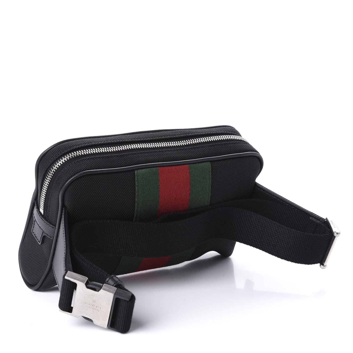 Gucci Canvas Web Slim Belt Bag Black 3 of 10
