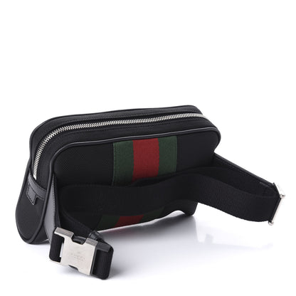 Gucci Canvas Web Slim Belt Bag Black 3 of 10