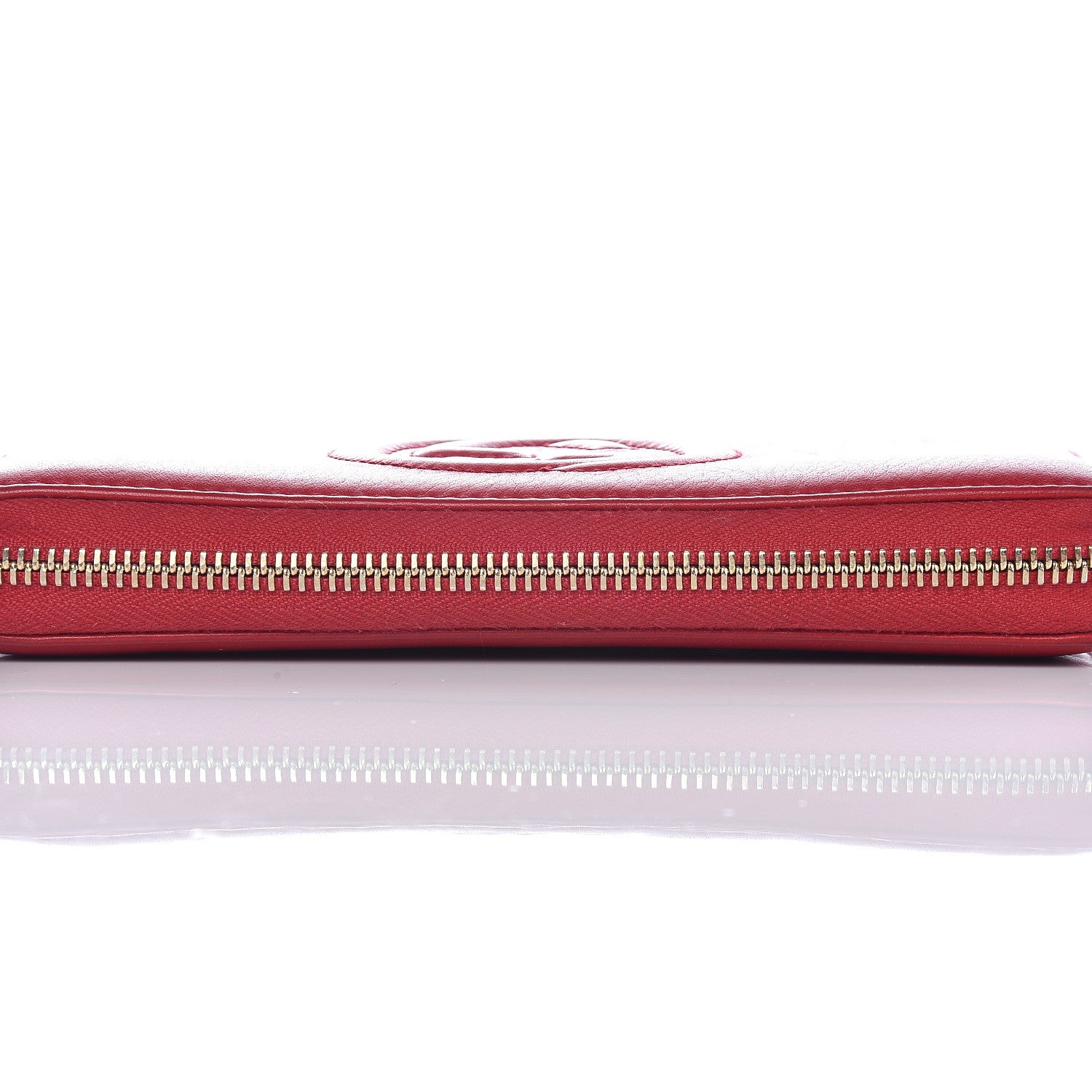 Gucci Pebbled Calfskin Soho Zip Around Wallet Red 11 of 15