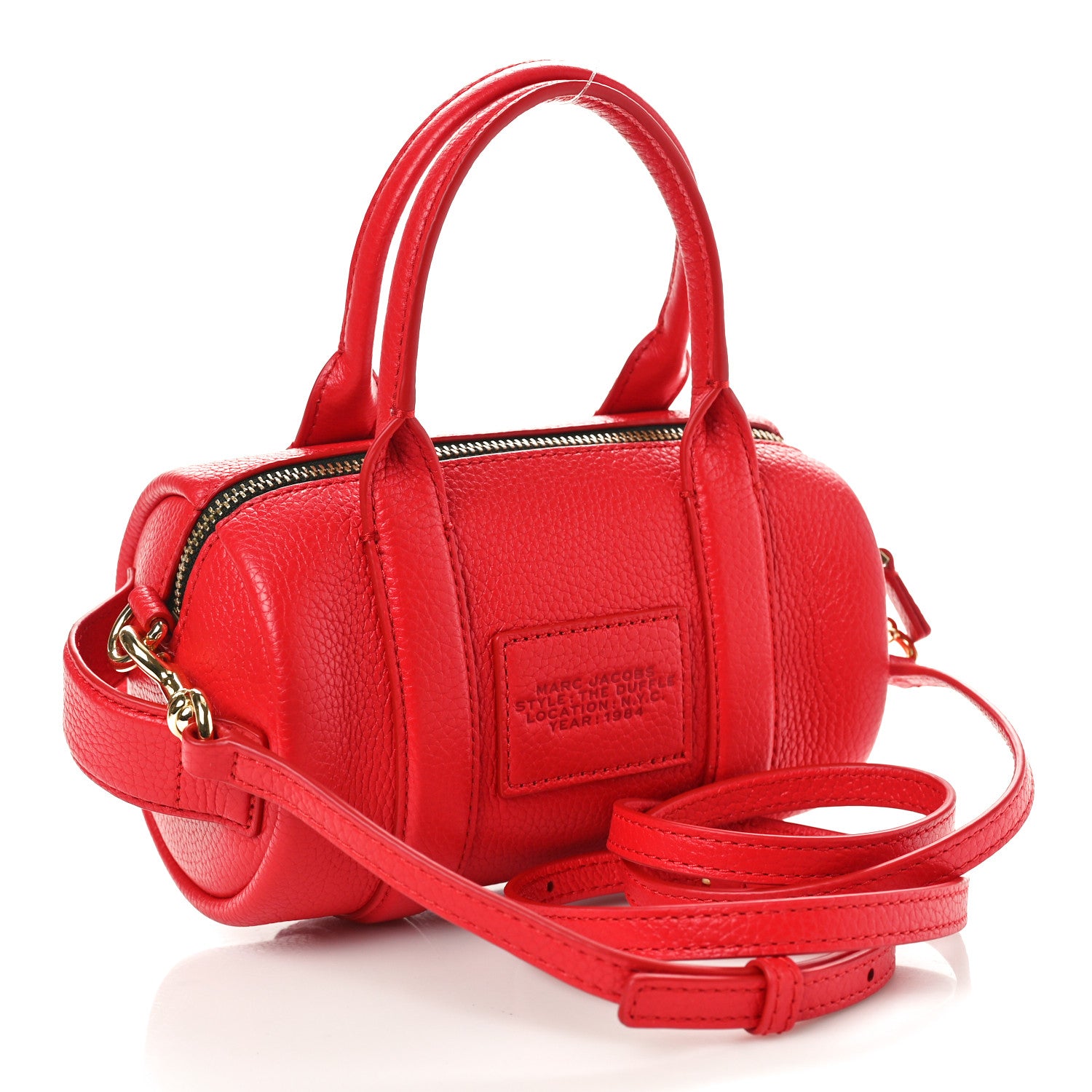 Marc Jacobs Calfskin The Mini Duffle Bag Red 1542707