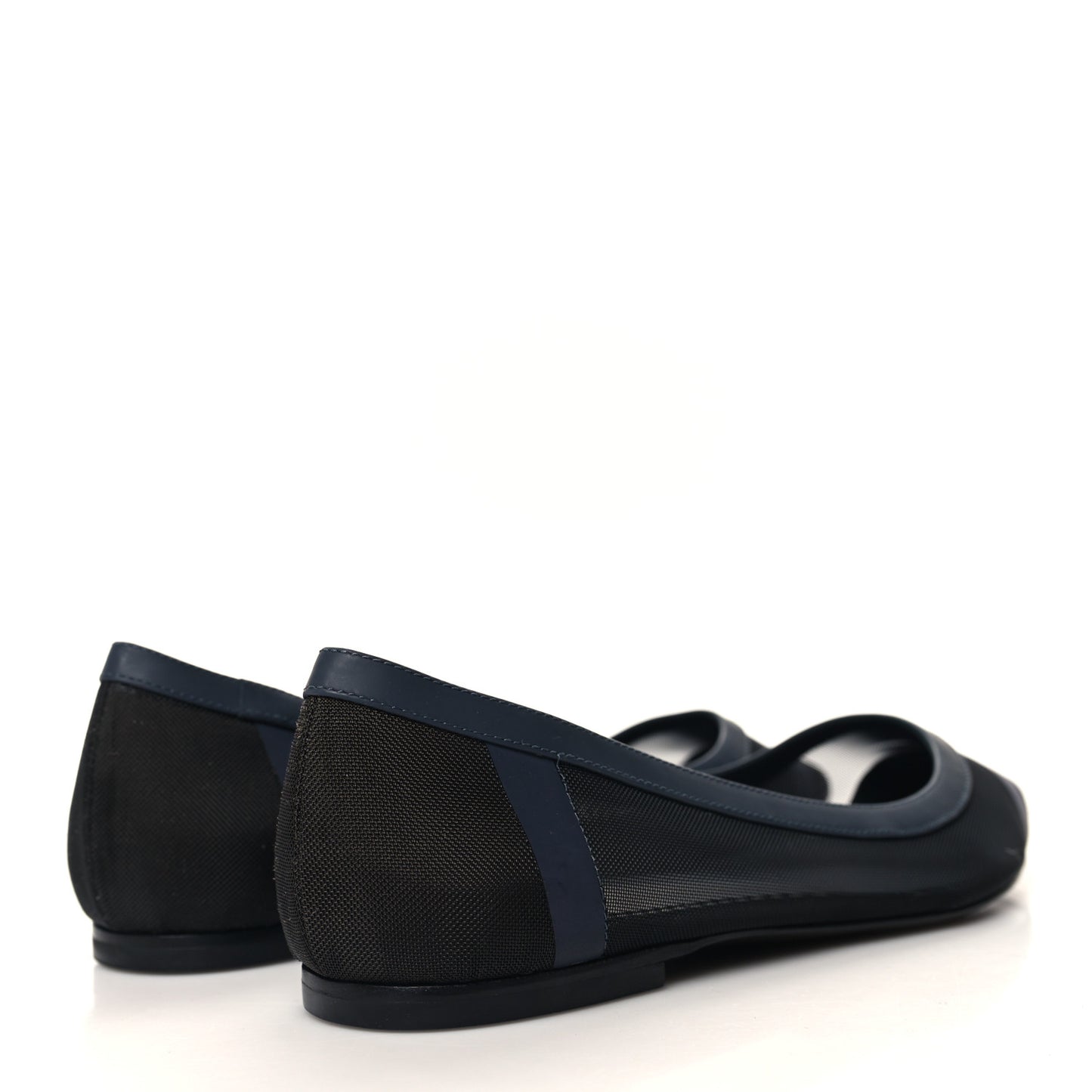 Mesh Skimmer Ballerina Flats 37.5 Navy Black