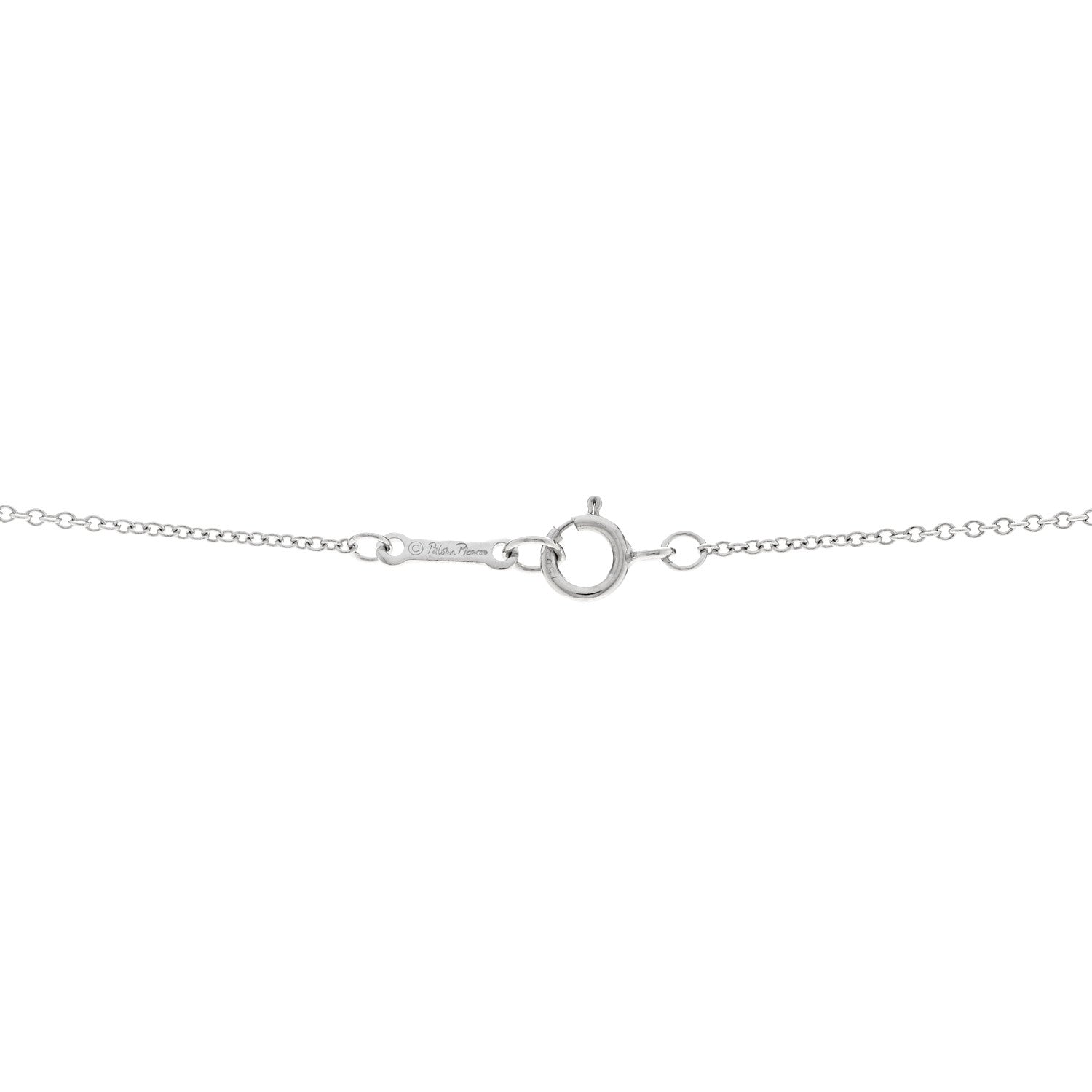 Tiffany 18K White Gold Diamond Small Paloma's Graffiti Kiss Pendant Necklace 5 of 6