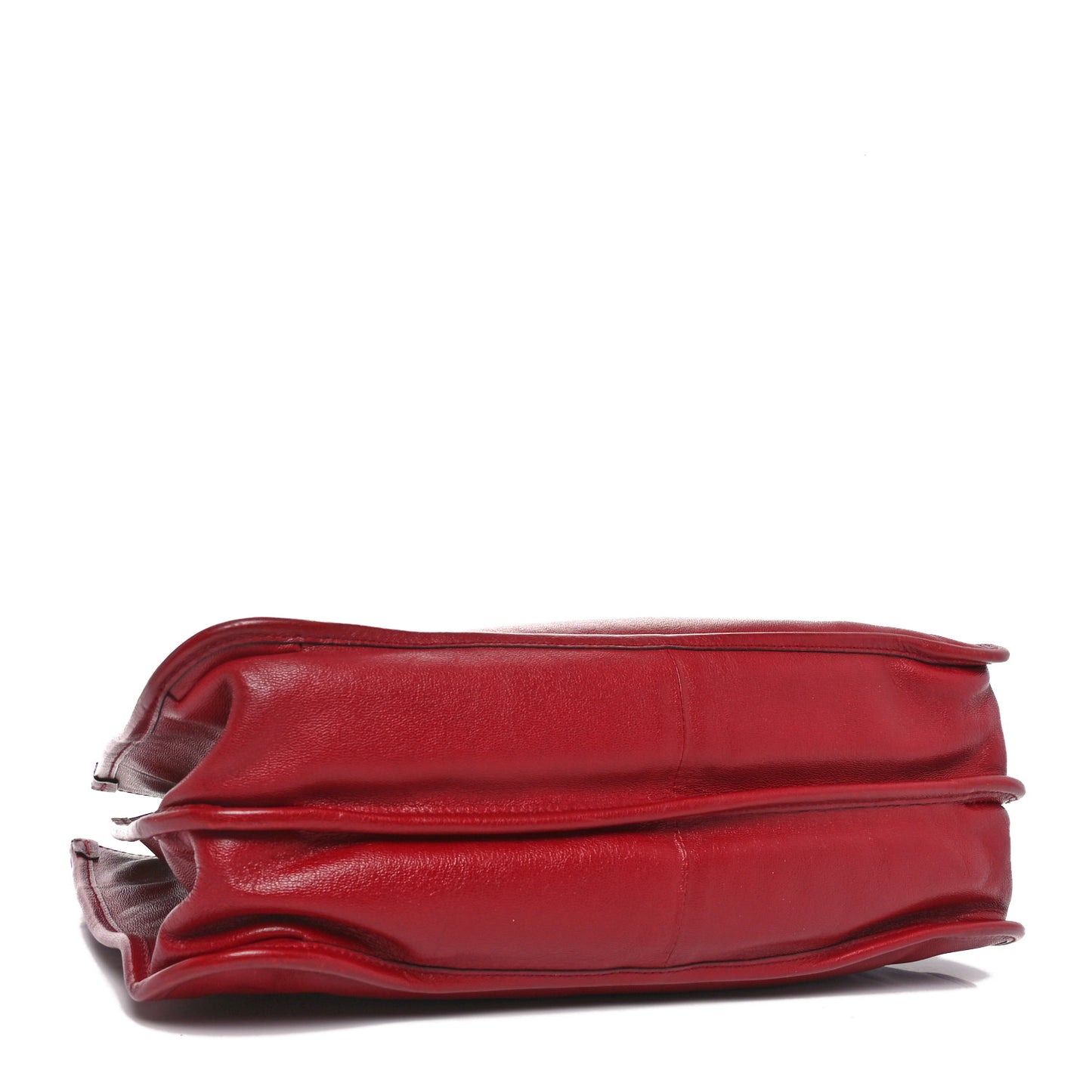 Patent Calfskin Medium Horsebit 1955 Tote Bag New Cherry Red