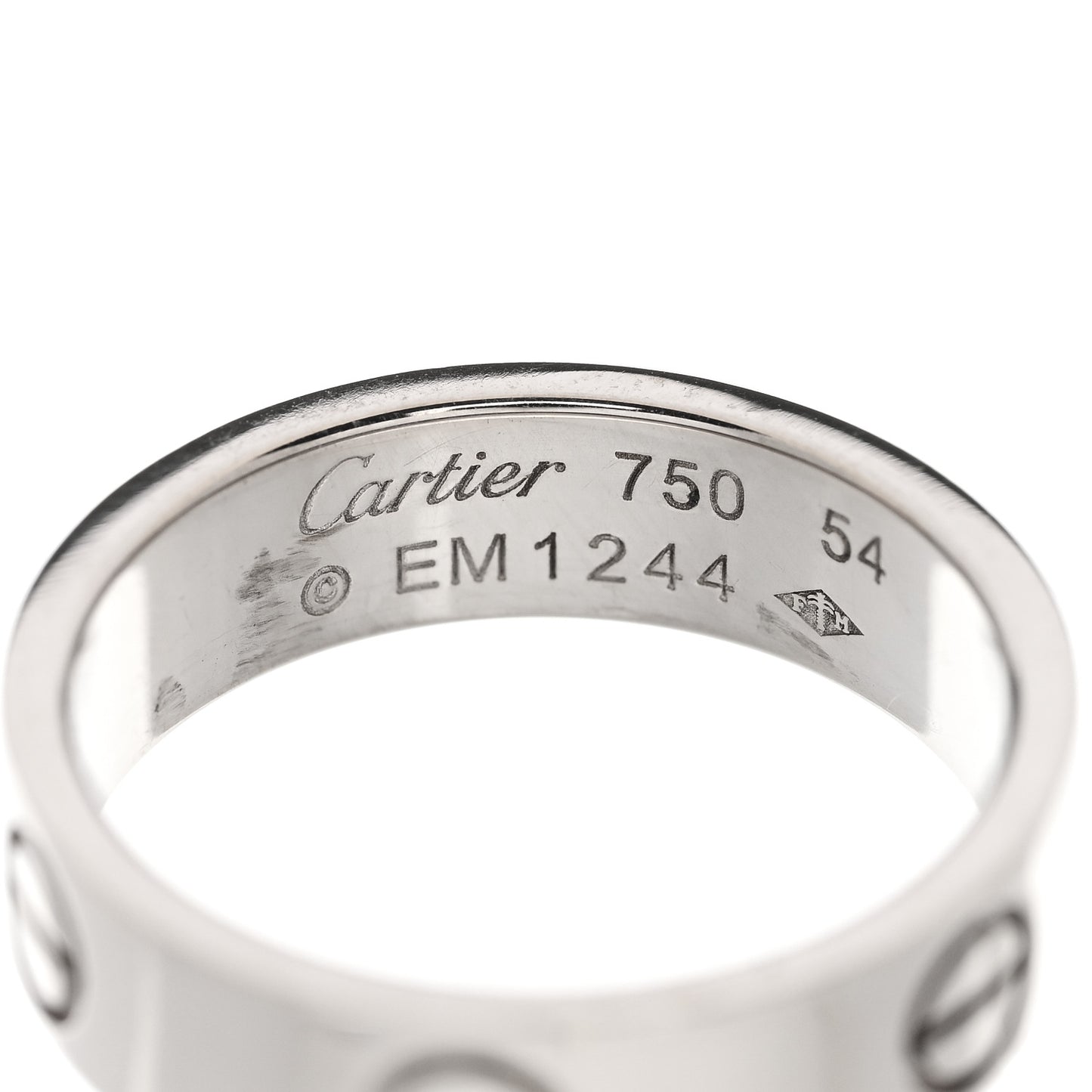 18K White Gold 5.5mm LOVE Ring 54 7