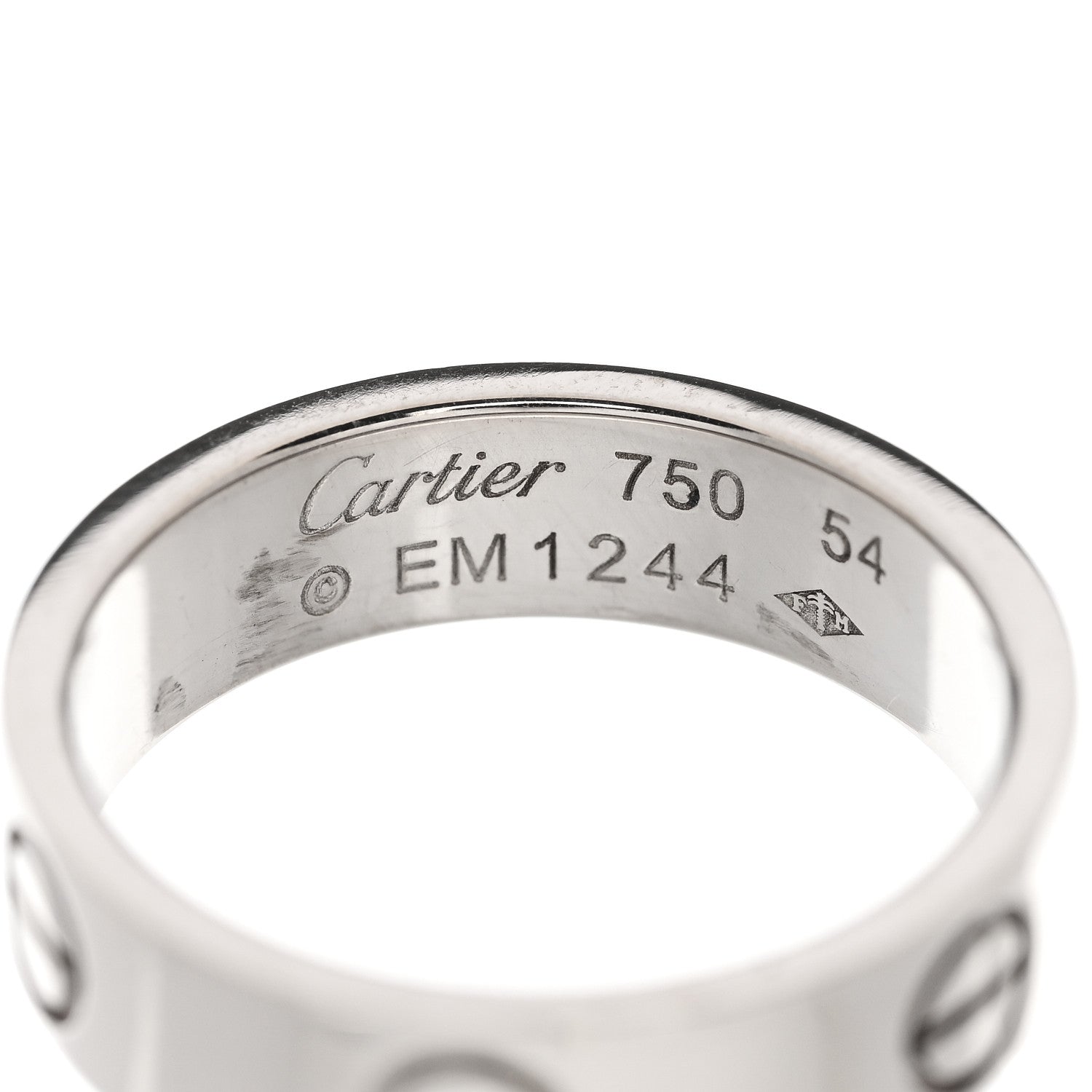 Cartier 18K White Gold 5.5mm LOVE Ring 54 7 4 of 4